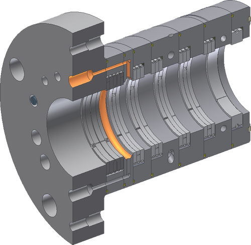 Packing case model showing vent line feature