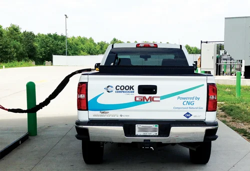 Cook Compression pick-up truck powered by CNG