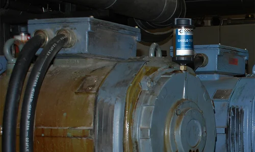 Shield TGL 125 lubricator installed on motor